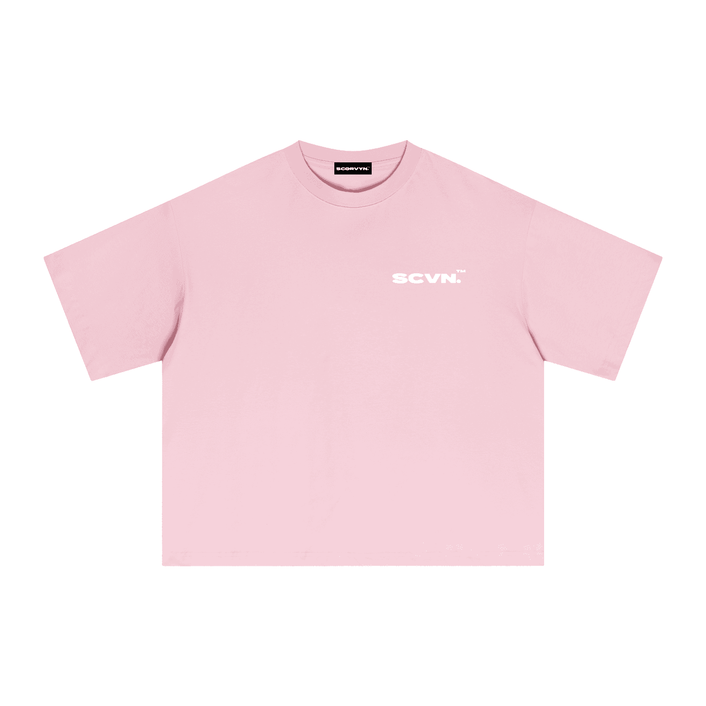 SCORVYN.™ heavyweight tee in powder, front